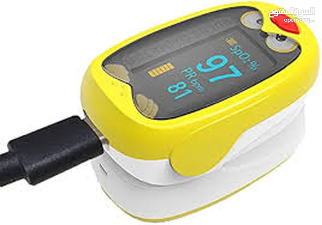 جهاز قياس نسبة الاكسجين في الدم للاطفال Oximeter اطفال يعمل بالشحن