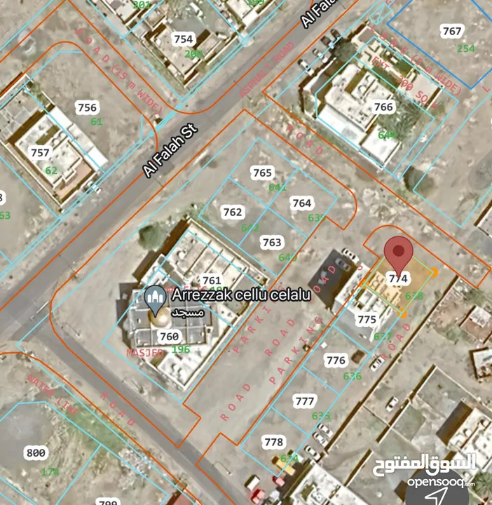 ارض سكني تجاري سوبر كورنر في العامرات مدينة النهضه 10 ملاصقة مبنى قائم