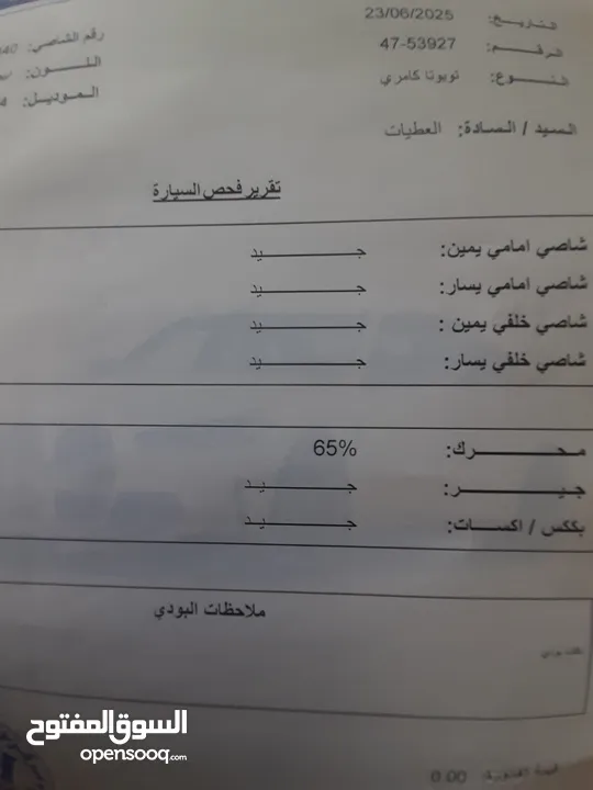 Toyota Camry LE 2024 مالك اول من الزيرو بحالة الشركة