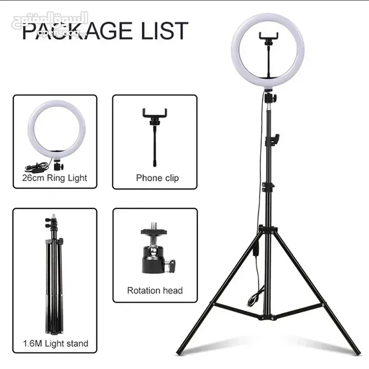 8/10inch Selfie Ring Light RGB Tripod Phone Stand Holder Photography RingLight Circle Fill Light