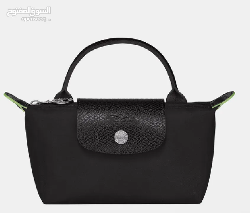 LONGCHAMP LE PLIAGE GREEN POUCH WITH HANDLE