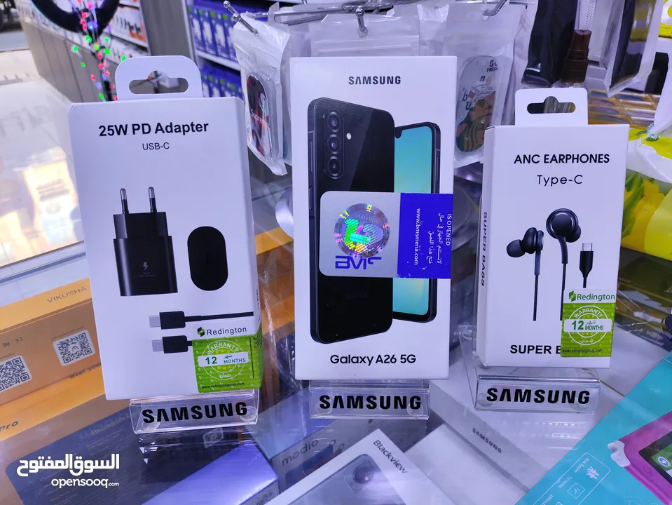 جديد حديث Samsung A26 5G  يتوفر جيجا 128 وايضا 256 رلم 16 معه بكج هدية يتوفر توصيل