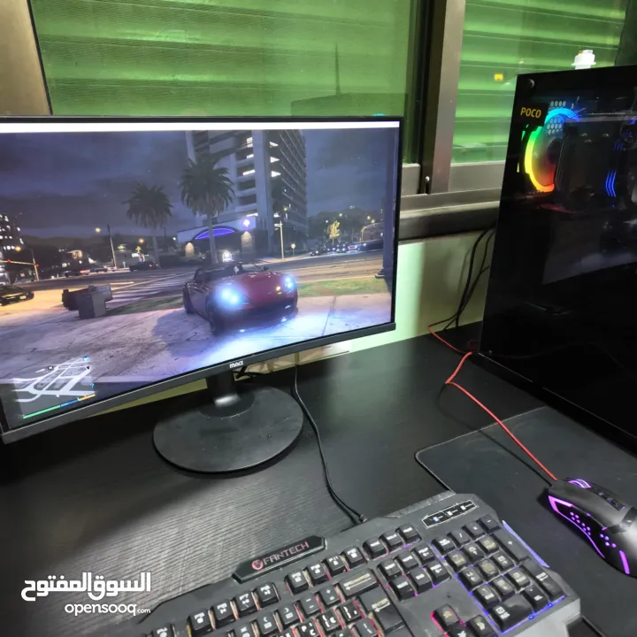 كمبيوتر ألعاب وتصميم احترافي  RTX 2060  i7 Gen10  Z490  32GB RAM  SSD Gen4  شاشة MAG 24′′