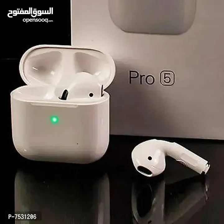 سماعة Apple airbuds pro 5  بلوتوث ...متوفرة باللون الأبيض فقط .. مكفولة
