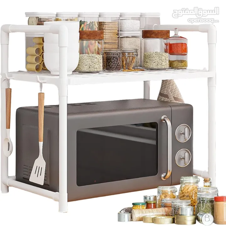 "Transform Your Kitchen with This Stunning Multifunctional Storage Rack: Maximize Space & Style!"