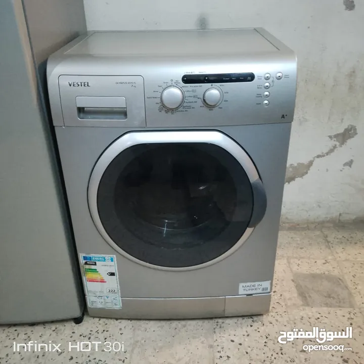 ثلاجة شارب 18 قدم و غسالة فينستل نخب للببع