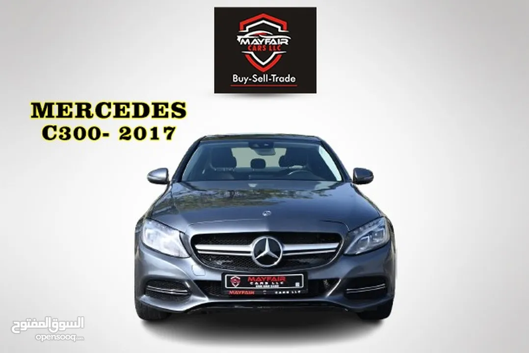 0% DP - ENGINE+GEAR+CHASSIS GURANTEE - MERCEDESE C300 2.0 4MATIC LEXURY AWD 2017  - US SPECS