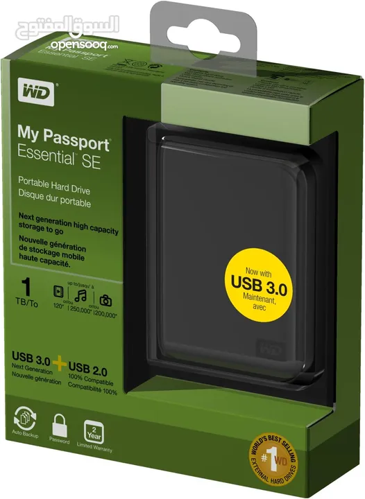 هادرات محمولة مساحات وموديلات مختلفة بسعر الجملة Portable HD/SSD WD/Samsung