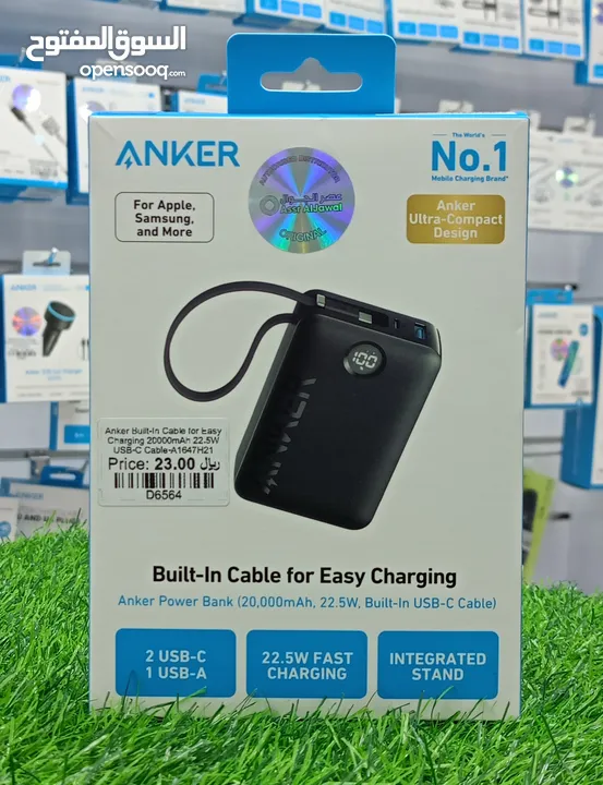 ANKER POWER BANK 20,000 mAh ,22.5W