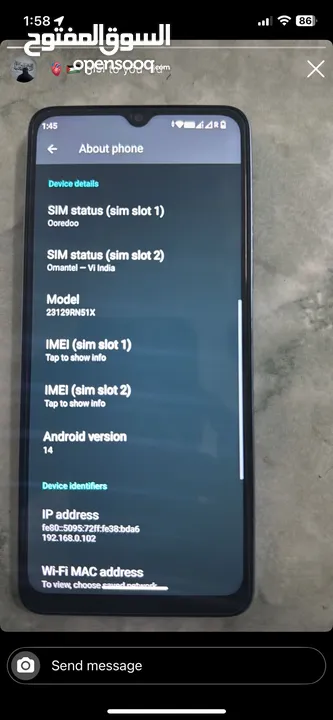 Redmi A3 for sale in excellent condition