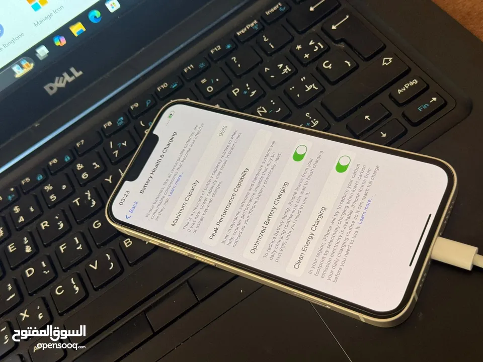 ايفون 13لون ابيض ولون كحلي بطاريه 95 الجهازين وكاله عالفحص ولا مغير ولا مرفوع التواصل