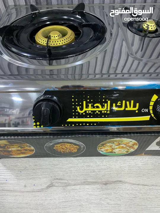 غاز 3عيون ستانلس ستيل ثقيل  عيون نحاس ونار حامية ونظام أمان حرق سعر 23دينار فقط لفترة محدودة مكفول