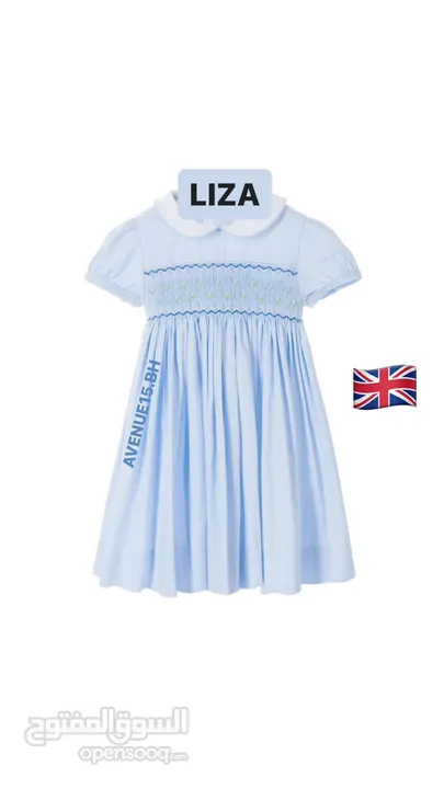 New UK embroidery handmade smocked  فستان ليزا سموكنج صناعة انجليزية ملوكية فاااخرة جودة عاليةdress