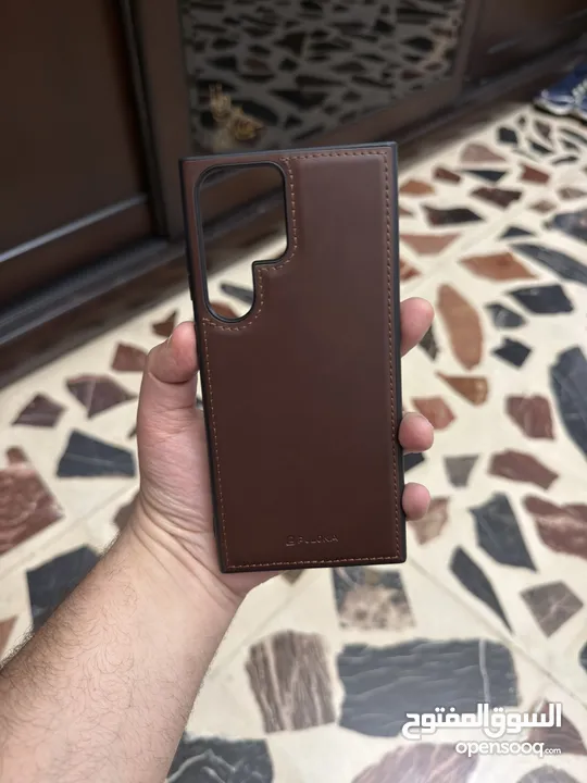 حافظة محفظة قابلة للفصل من PULOKA لهاتف Galaxy S23 Ultra – جلد بني فاخر
