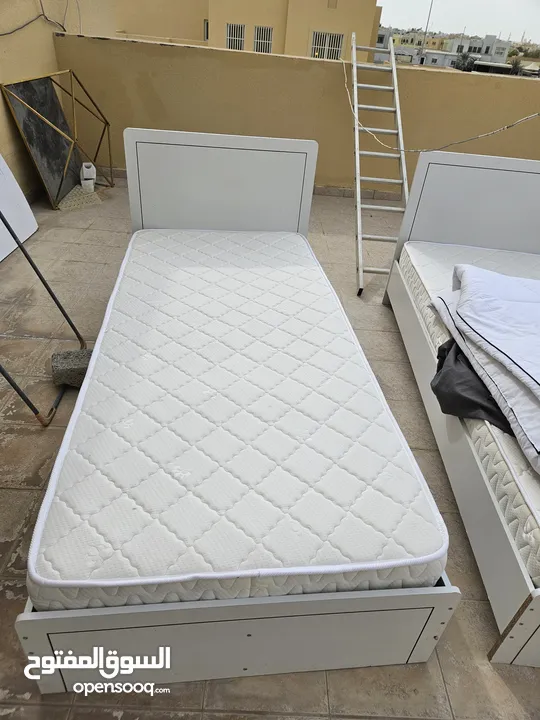 Brand New Single Bed 3 with mattress just only170 ..........500سرير3