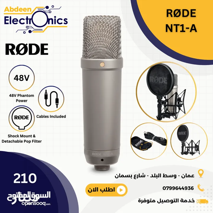 Rode NT1-A Condenser Microphone for Studios