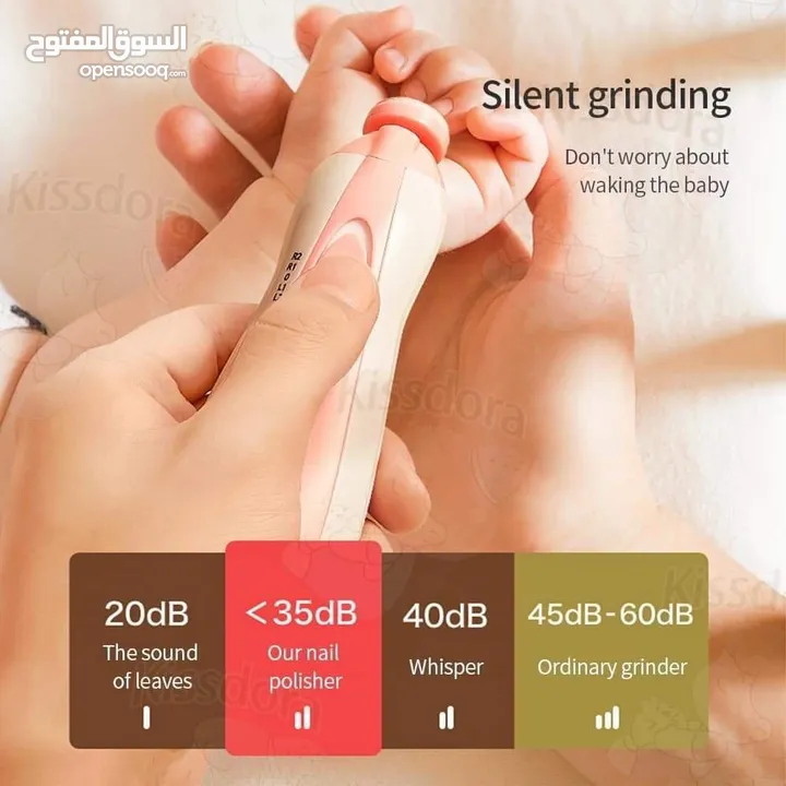مبرد أظافر كهربائي للأطفال الحل الأمثل لمشكلة أظافر الأطفال  يحتوي على 6 رؤوس متعددة .