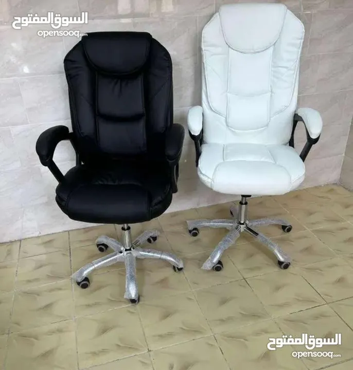 كرسي مدير جلد طبي كرسي يتحمل اوزان ايادي مبطنه كرسي مقعد اسفنج سماكة عالية كرسي مدير فخم جك ايطالي .