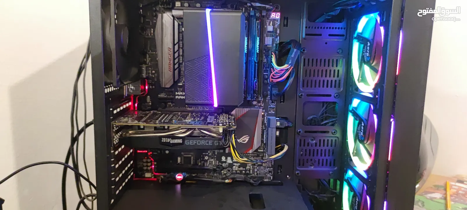 للبيع جهاز كمبيوتر i7-7700 مع شاشة ديل 27 انش وكيبورد وماوس وسماعة