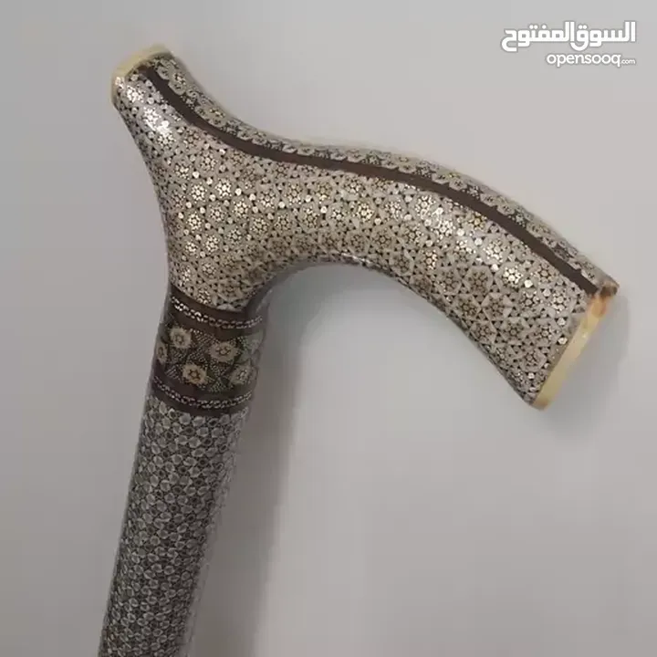 عصا خاتم كاري المذهبة، صناعة يدوية إيرانية