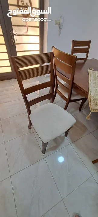 طاولة سفره أوروبية  خشب بلوط 8 كراسي كبير