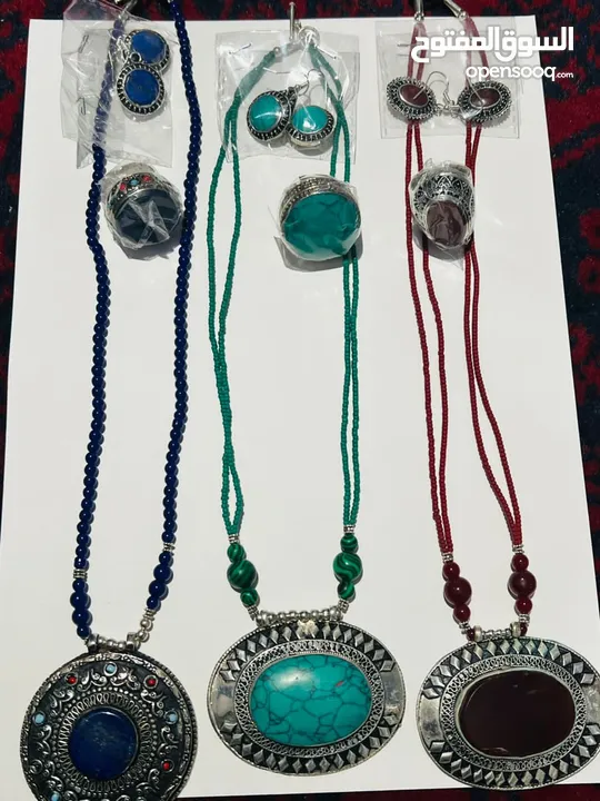 Necklace, قلاده  افغانی لازورد عقیق ـفیروزه