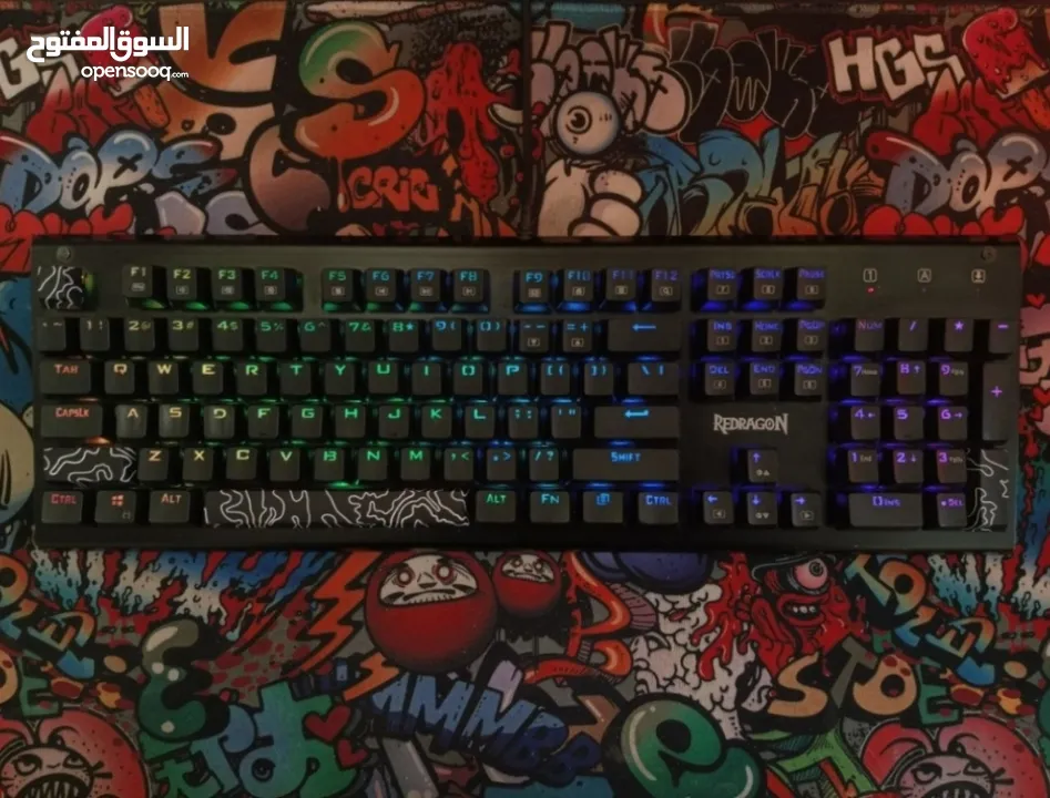 كيبورد ميكنكل بلو سويتش redragon نظيف 15 دينار متوفر توصيل