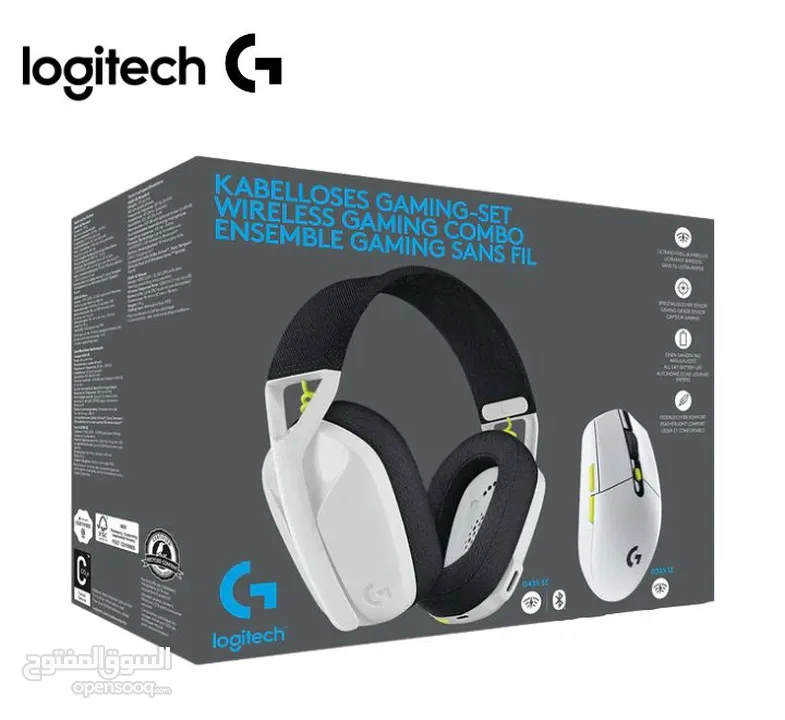 سماعة logetech g435 وماوس logetech g305