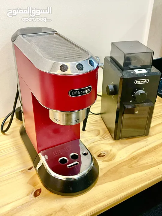 Delonghi Dedica Espresso Machine + Coffee Burr Grinder + Accessories