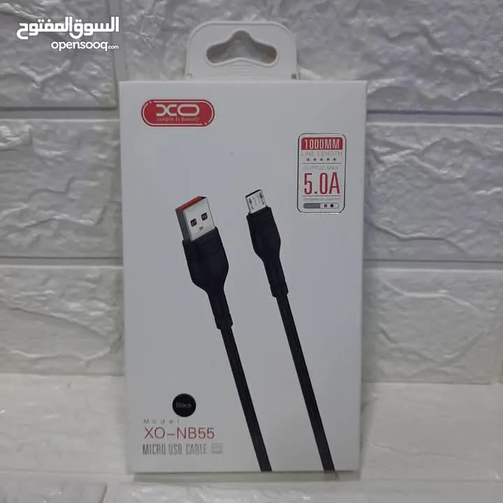 وصله usb كابل شحن سريع بقدره 5.0 امبير وصلة سريعه طول متر مقاومه للقطع او الاهتراء طبقه خارجيه كتان