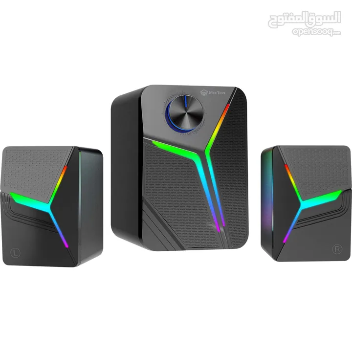 Meetion SP2011 2.1 Gaming Stereo Desktop Speakers with Subwoofers سماعات بإضاءة