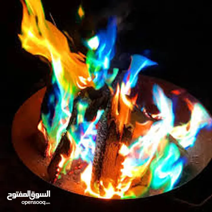 بودرة تغيير لون النار الى خليط نار  لون الاخضر. البنفسجي. الازرق. الاحمر لمدة نصف ساعه  لاجمل الصور