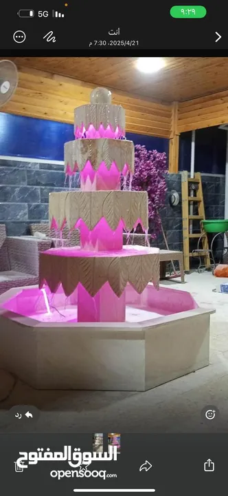 نوافير وشلالات وباربيكو وجميع انواع ديكورات الحجر الطبيعي  العنوان الزرقاء الجديده