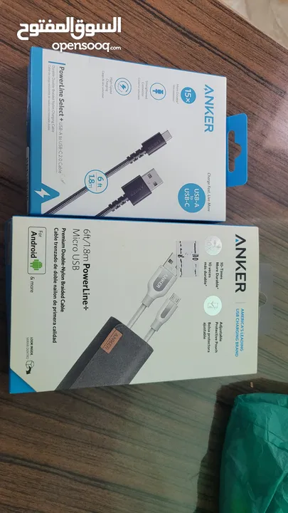 2 Anker cables..Promate cabelكوابل شحن