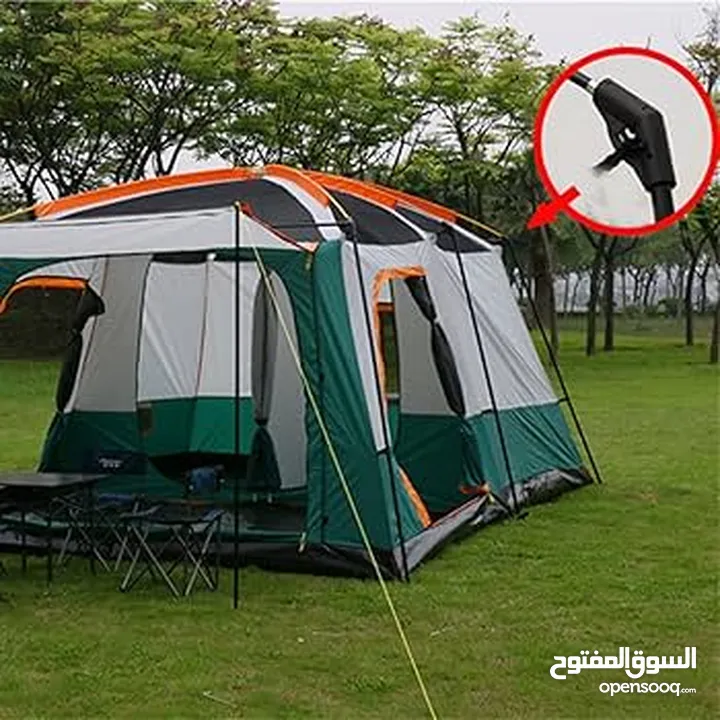 Pop up Camping Tent 4 Person Instant Setup Waterproof Family Tent with USB Outdoor Camping Light .