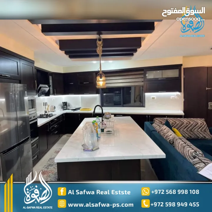 شقه فخمه للايجار مع حديقه خارجيه شارع القدس قرب بكدار