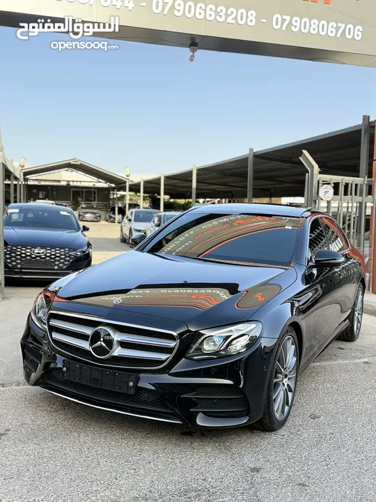 مرسيدس E350 2020 AMG فحص كامل ممشى قليل فل اضافات اعلى صنف لون اسود غرفة كاميل