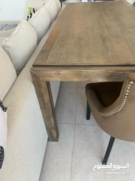 Dining table without chairs