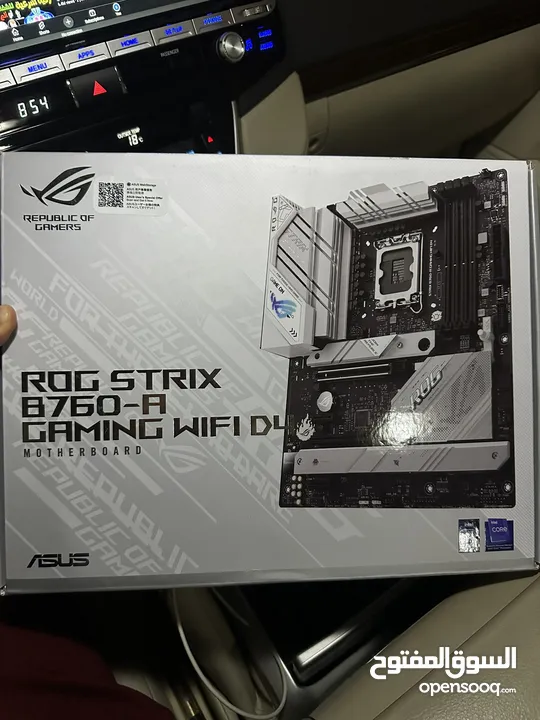 للبيع لوحة جديده بقراطيسها  Asus STRIX B760-A GAMING WIFI