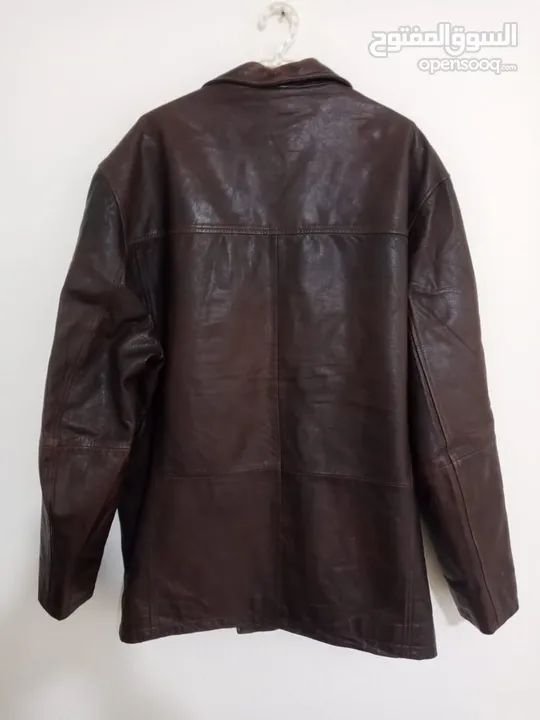 جاكيت رجالي LEATHER WEAR OipMy  جلد اصلي طبيعي 100 ٪  مستعمل بحالة ممتازة  مقاس XXL