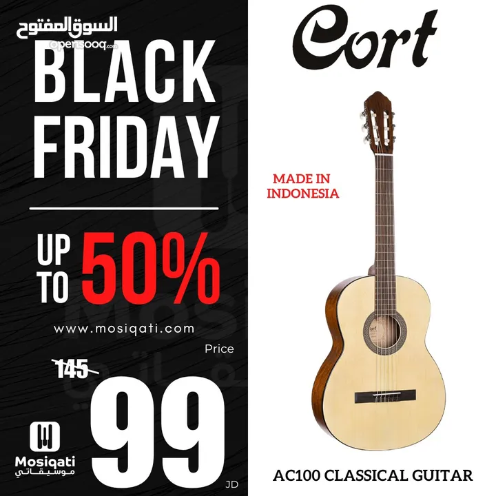 جيتار كورت Cort AC100 Classical Guitar صناعة اندونيسية