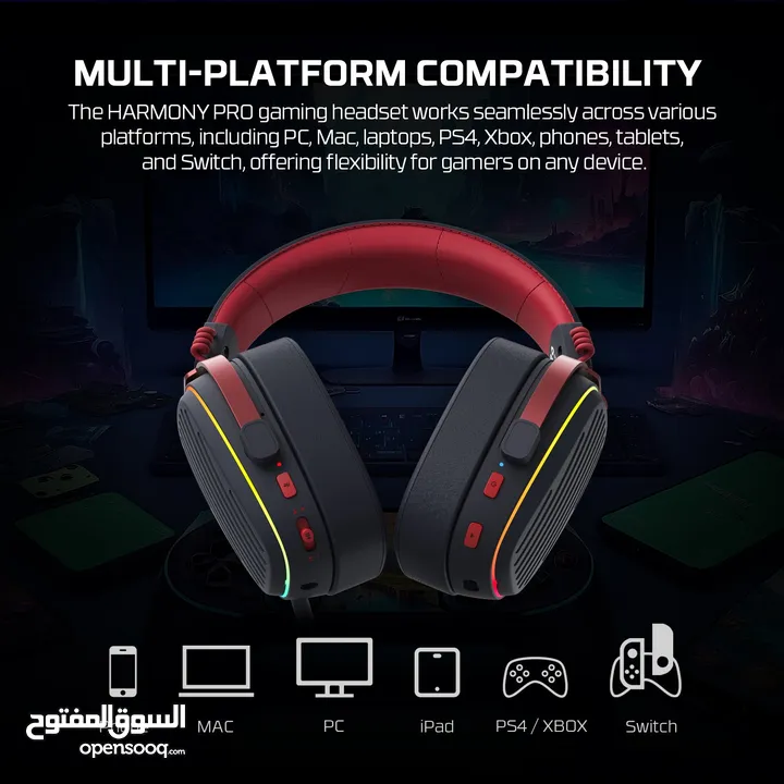 FANTECH WHG02P HARMONY PRO WIRELESS GAMING HEADSET سماعات فانتيك هارخوني كن فانتيك الجديدة كليا