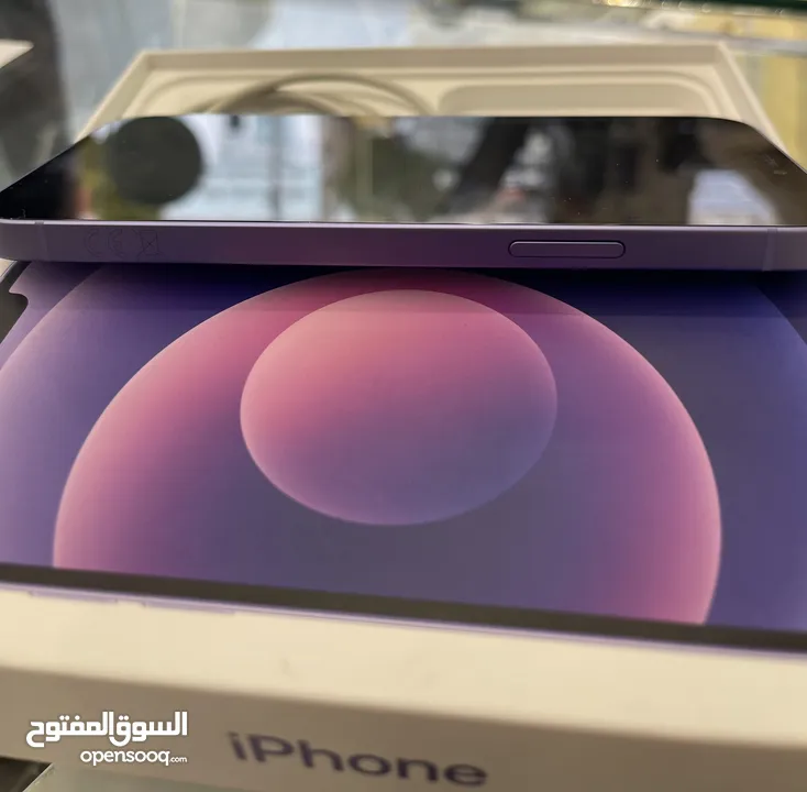 Iphone 12 128gb مستعمل بحالة الجديد بطاريه 100 كفالة ابل لشهر 9 2025