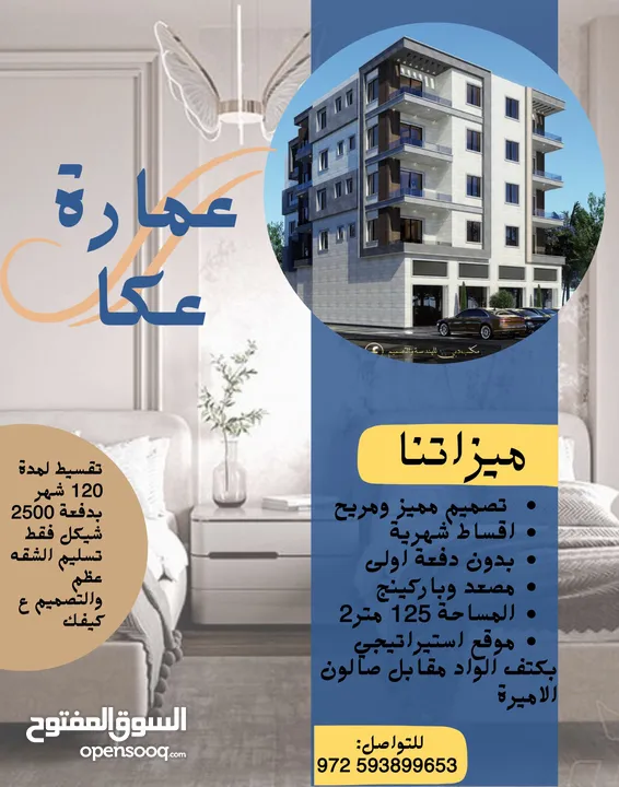 عمارات مميزة بشقق عظم والتصميم ع كيفك ومواقع استيراتيجية