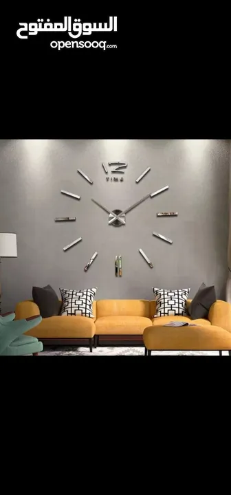ساعات حائط ديكور الحجم الكبير 47 انش متوفرة بعدة نماذج و عدة ألوان