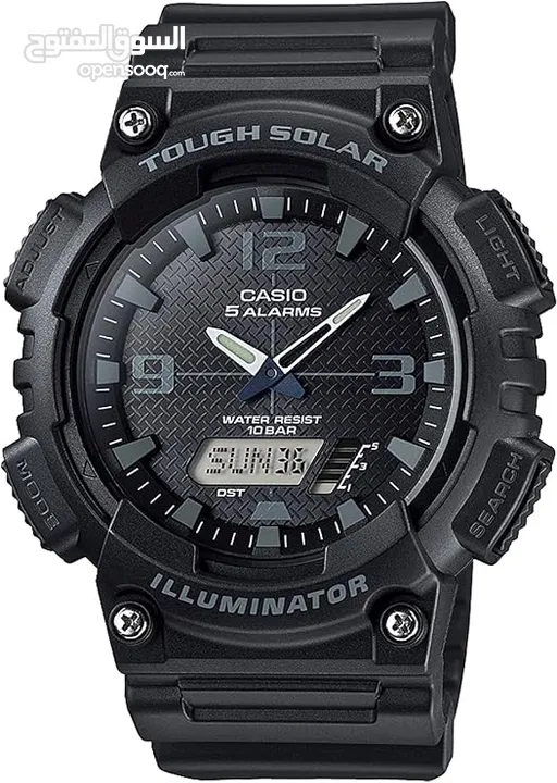 ساعة كاسيو اصليه جديده تعمل بالطاقه الشمسيه مميزه عقارب ودجتال Casio AQ-S810 Watch