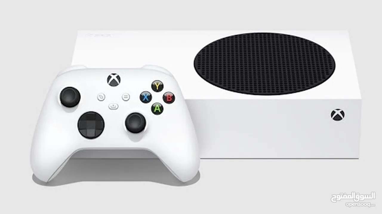 جهاز xbox series s اصليه مع يدتين اصليات وحده بلون ابيض واخرى بلون احمر