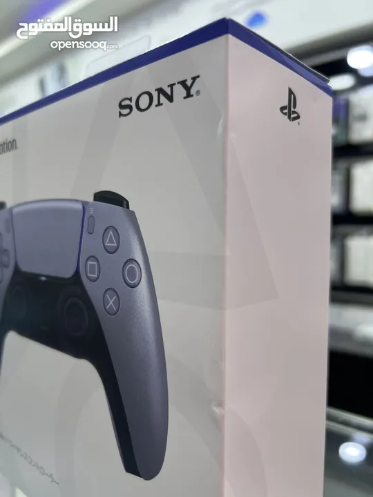 PlayStation 5 Wireless Controller ايد تحكم بلايستيشن 5 الاصلية جديدة مسكرة بالكرتونة  لون سلفر مميز