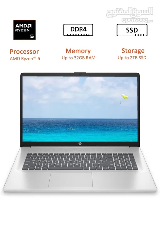 HP Laptop AMD Ryzen 5 7530U لابتوب (Beats Intel Core i7-1065G7 Touch Screen 32Gb Ram 1 TB SSD