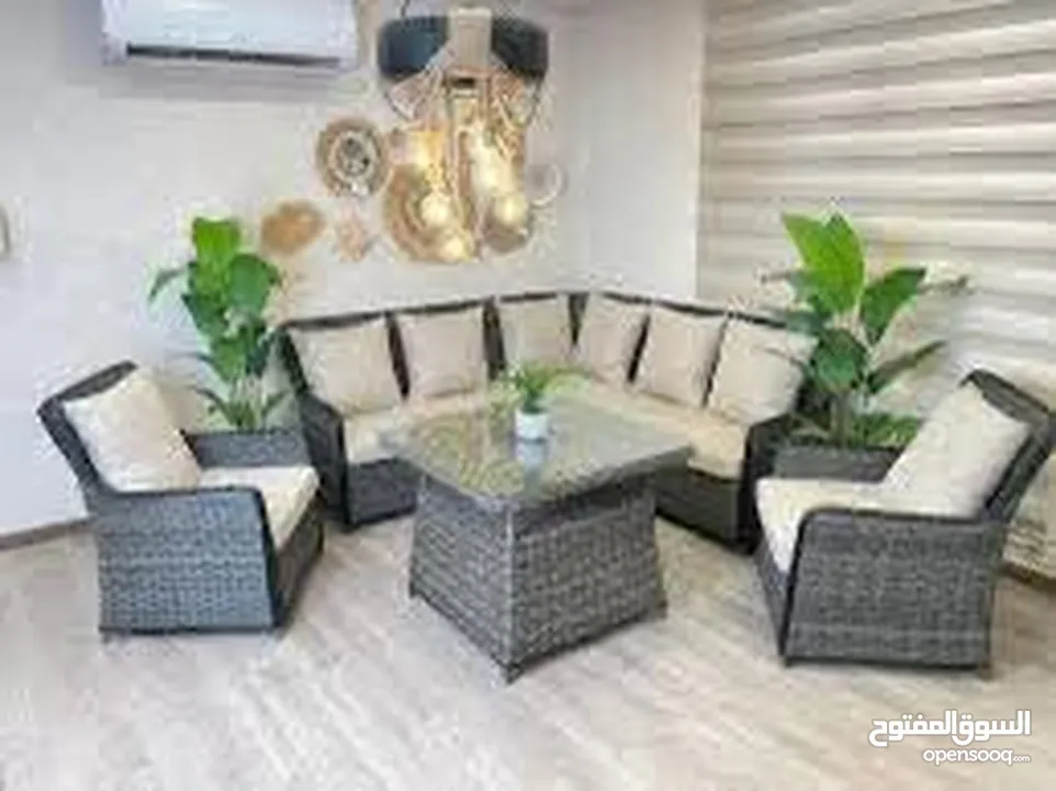 تجهيزات خارجيه لقعدات الصيف  اطقم جلسات  طاولات وكراسي  مراجيح  كراسي مسبح